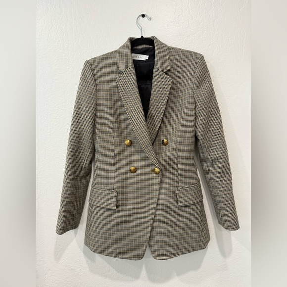 A.L.C. Double-Breasted Sedgwick Houndstooth Plaid Blazer - Size US 4 - Picture 10 of 15
